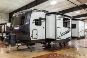 2026 Forest River Flagstaff Super Lite 26SFK Front Kitchen Couples Travel Trailer Exterior Image