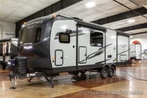 2026 Forest River Flagstaff Super Lite 26SFK Front Kitchen Couples Travel Trailer Exterior Image