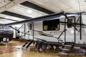 2026 Forest River Flagstaff Super Lite 26SFK Front Kitchen Couples Travel Trailer Exterior Image
