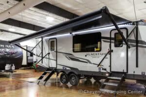 2026 Forest River Flagstaff Super Lite 26SFK Front Kitchen Couples Travel Trailer Exterior Image