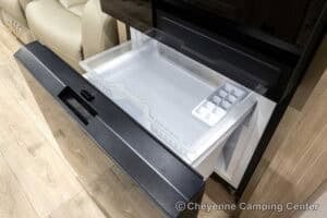 2026 Forest River Flagstaff Super Lite 26SFK Front Kitchen Couples Travel Trailer Interior Image