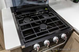 2026 Forest River Flagstaff Super Lite 26SFK Front Kitchen Couples Travel Trailer Interior Image