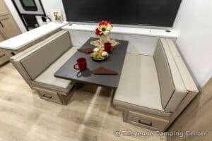 2026 Forest River Flagstaff Super Lite 26SFK Front Kitchen Couples Travel Trailer Interior Image