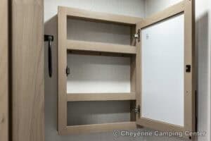 2026 Forest River Flagstaff Super Lite 26SFK Front Kitchen Couples Travel Trailer Interior Image