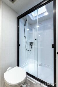 2026 Forest River Flagstaff Super Lite 26SFK Front Kitchen Couples Travel Trailer Interior Image