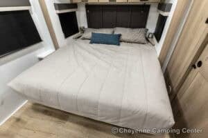 2026 Forest River Flagstaff Super Lite 26SFK Front Kitchen Couples Travel Trailer Interior Image