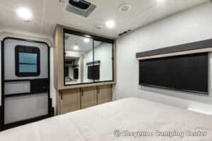 2026 Forest River Flagstaff Super Lite 26SFK Front Kitchen Couples Travel Trailer Interior Image