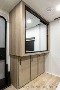2026 Forest River Flagstaff Super Lite 26SFK Front Kitchen Couples Travel Trailer Interior Image