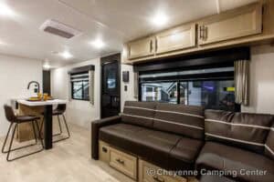 2026 Forest River Cherokee Grey Wolf 27LH Rear Living Travel Trailer Interior Image