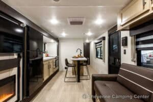 2026 Forest River Cherokee Grey Wolf 27LH Rear Living Travel Trailer Interior Image