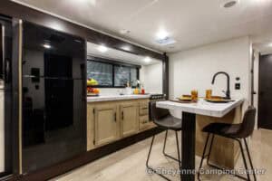 2026 Forest River Cherokee Grey Wolf 27LH Rear Living Travel Trailer Interior Image