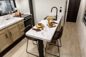 2026 Forest River Cherokee Grey Wolf 27LH Rear Living Travel Trailer Interior Image