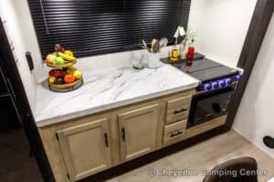 2026 Forest River Cherokee Grey Wolf 27LH Rear Living Travel Trailer Interior Image