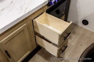 2026 Forest River Cherokee Grey Wolf 27LH Rear Living Travel Trailer Interior Image