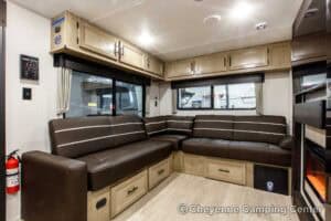2026 Forest River Cherokee Grey Wolf 27LH Rear Living Travel Trailer Interior Image