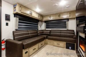 2026 Forest River Cherokee Grey Wolf 27LH Rear Living Travel Trailer Interior Image
