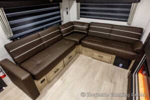 2026 Forest River Cherokee Grey Wolf 27LH Rear Living Travel Trailer Interior Image