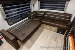 2026 Forest River Cherokee Grey Wolf 27LH Rear Living Travel Trailer Interior Image