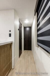 2026 Forest River Cherokee Grey Wolf 27LH Rear Living Travel Trailer Interior Image