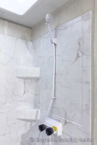 2026 Forest River Cherokee Grey Wolf 27LH Rear Living Travel Trailer Interior Image