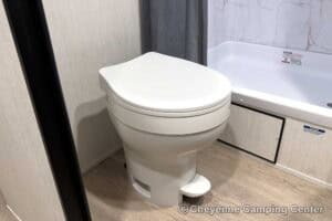 2026 Forest River Cherokee Grey Wolf 27LH Rear Living Travel Trailer Interior Image