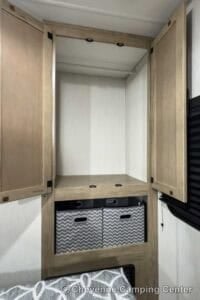 2026 Forest River Cherokee Grey Wolf 27LH Rear Living Travel Trailer Interior Image