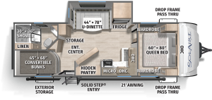 2025 Palomino SolAire Ultra Lite 2430BHS Bunkhouse Travel Trailer Exterior Image
