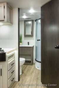 2026 Forest River Cherokee Alpha Wolf 25RB-L Couples Travel Trailer Interior Image