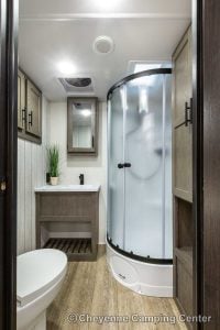 2026 Forest River Cherokee Alpha Wolf 25RB-L Couples Travel Trailer Interior Image