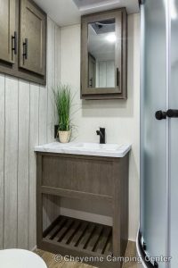 2026 Forest River Cherokee Alpha Wolf 25RB-L Couples Travel Trailer Interior Image