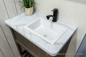 2026 Forest River Cherokee Alpha Wolf 25RB-L Couples Travel Trailer Interior Image