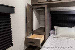 2026 Forest River Cherokee Alpha Wolf 25RB-L Couples Travel Trailer Interior Image