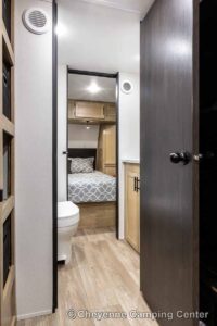 2027 Forest River Cherokee Wolf Pup Black Label 16CMBL Small Camper Interior Image