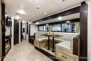 2026 Forest River Cherokee Grey Wolf 27GH Front Kitchen Travel Trailer Interior Image