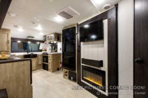2027 Forest River Cherokee Grey Wolf 27GH Front Kitchen Travel Trailer Interior Image