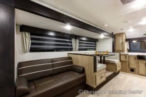 2026 Forest River Cherokee Grey Wolf 27GH Front Kitchen Travel Trailer Interior Image