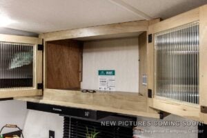 2027 Forest River Cherokee Grey Wolf 27GH Front Kitchen Travel Trailer Interior Image