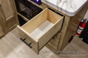 2027 Forest River Cherokee Grey Wolf 27GH Front Kitchen Travel Trailer Interior Image