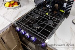 2027 Forest River Cherokee Grey Wolf 27GH Front Kitchen Travel Trailer Interior Image