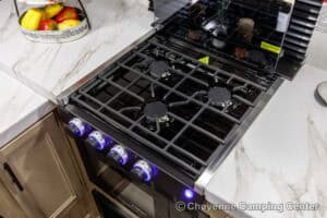 2026 Forest River Cherokee Grey Wolf 27GH Front Kitchen Travel Trailer Interior Image