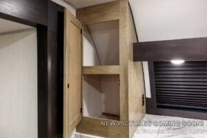 2027 Forest River Cherokee Grey Wolf 27GH Front Kitchen Travel Trailer Interior Image