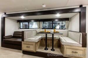 2026 Forest River Cherokee Grey Wolf 27GH Front Kitchen Travel Trailer Interior Image