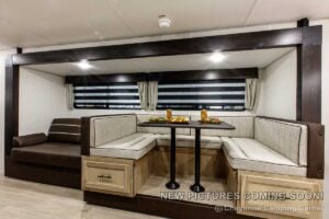 2027 Forest River Cherokee Grey Wolf 27GH Front Kitchen Travel Trailer Interior Image