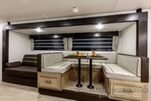 2027 Forest River Cherokee Grey Wolf 27GH Front Kitchen Travel Trailer Interior Image