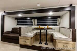 2026 Forest River Cherokee Grey Wolf 27GH Front Kitchen Travel Trailer Interior Image