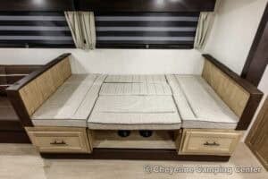 2026 Forest River Cherokee Grey Wolf 27GH Front Kitchen Travel Trailer Interior Image