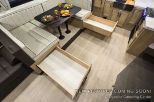 2027 Forest River Cherokee Grey Wolf 27GH Front Kitchen Travel Trailer Interior Image
