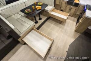 2026 Forest River Cherokee Grey Wolf 27GH Front Kitchen Travel Trailer Interior Image