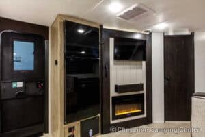 2026 Forest River Cherokee Grey Wolf 27GH Front Kitchen Travel Trailer Interior Image