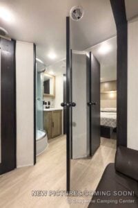 2027 Forest River Cherokee Grey Wolf 27GH Front Kitchen Travel Trailer Interior Image